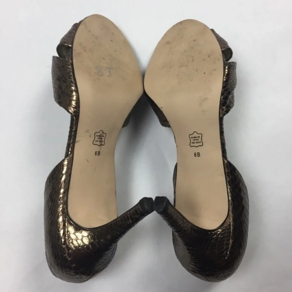 Caparros Copper Faux Snakeskin Embellished‎ Heels
